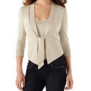 White House Black Market Tie Front Cardigan